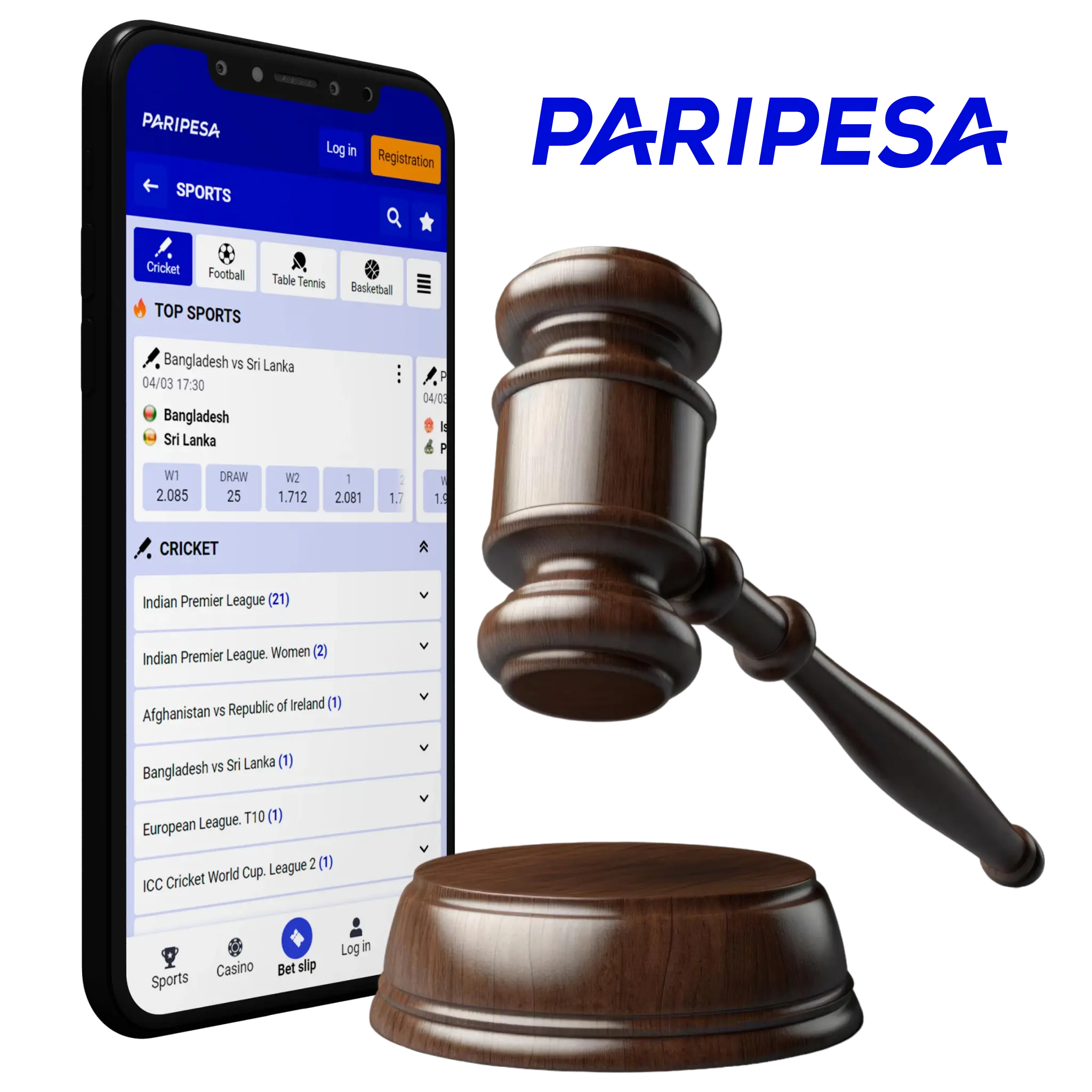 Paripesa's legal mobile app is waiting for all new customers who are ready to start betting on all sorts of cricket matches. 